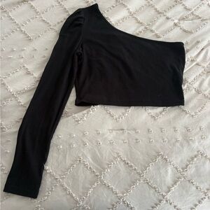 SHEIN Black Ribbed Top